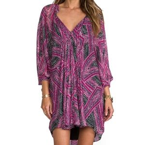 DVF magenta print Fleurette dress
